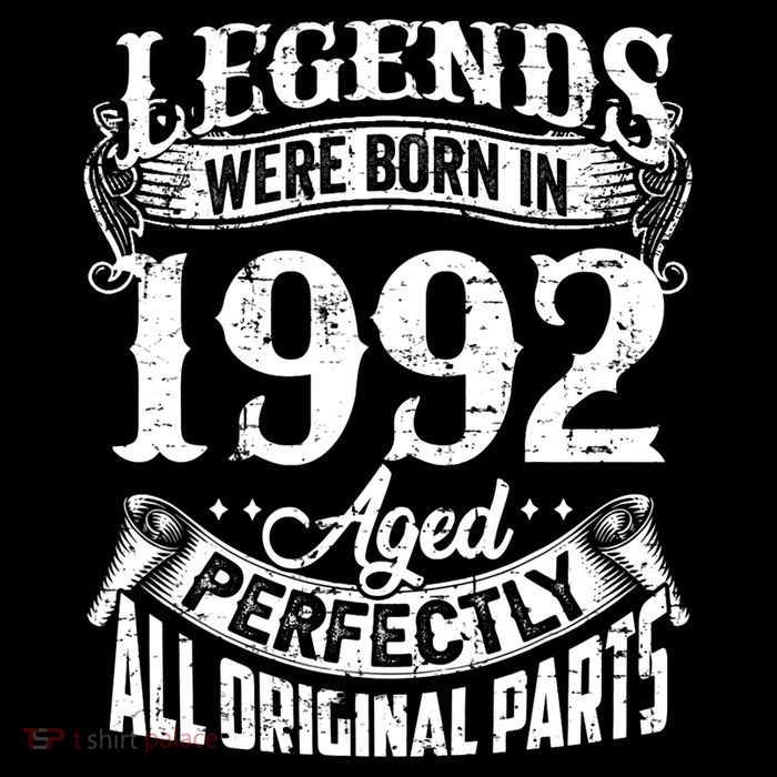32 Years Old Vintage Legends Born In 1992 32nd Birthday Tall T-Shirt