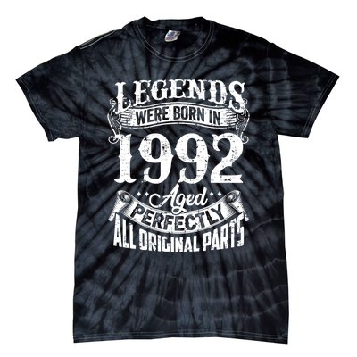 32 Years Old Vintage Legends Born In 1992 32nd Birthday Tie-Dye T-Shirt