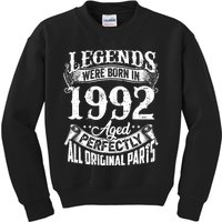 32 Years Old Vintage Legends Born In 1992 32nd Birthday Kids Sweatshirt