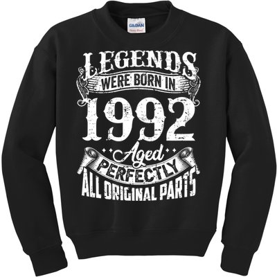 32 Years Old Vintage Legends Born In 1992 32nd Birthday Kids Sweatshirt