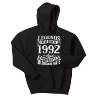 32 Years Old Vintage Legends Born In 1992 32nd Birthday Kids Hoodie