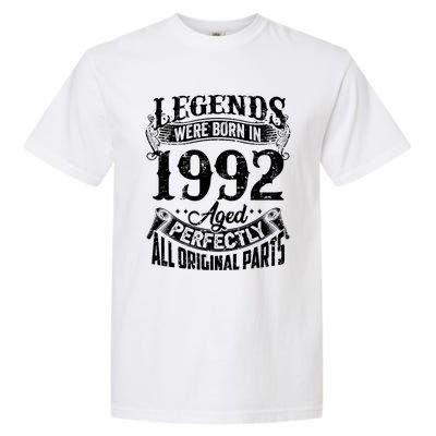 32 Years Old Vintage Legends Born In 1992 32nd Birthday Garment-Dyed Heavyweight T-Shirt