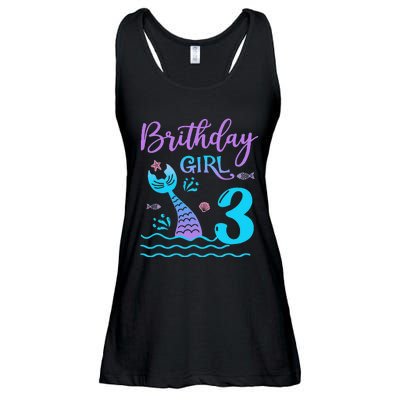 3 Year Old Gift Mermaid Tail 3rd Birthday Daughter Ladies Essential Flowy Tank