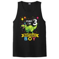 3 Year Old 3rd Birthday Rex Dinosaur PosiCharge Competitor Tank