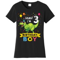 3 Year Old 3rd Birthday Rex Dinosaur Women's T-Shirt