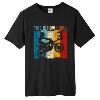 3 Year Old Birthday Boy Motocross 3rd Birthday Dirt Bike Tall Fusion ChromaSoft Performance T-Shirt