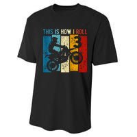 3 Year Old Birthday Boy Motocross 3rd Birthday Dirt Bike Performance Sprint T-Shirt