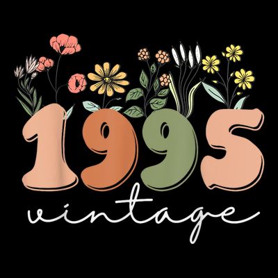 30 Years Old Vintage 1995 30th Birthday Wildflower T-Shirt