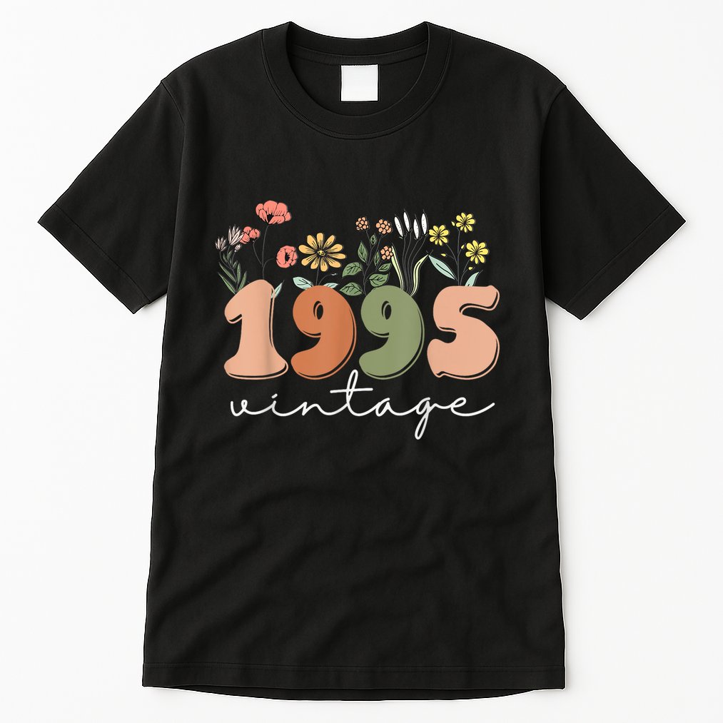 30 Years Old Vintage 1995 30th Birthday Wildflower Tall T-Shirt