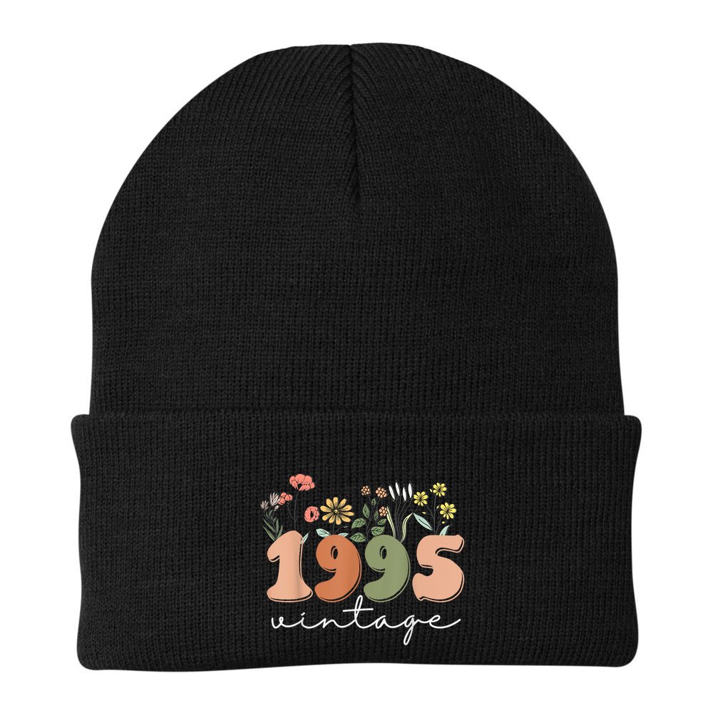 30 Years Old Vintage 1995 30th Birthday Wildflower Beanie