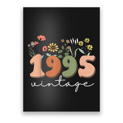 30 Years Old Vintage 1995 30th Birthday Wildflower Poster
