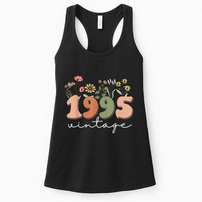 30 Years Old Vintage 1995 30th Birthday Wildflower Womens Tank Top