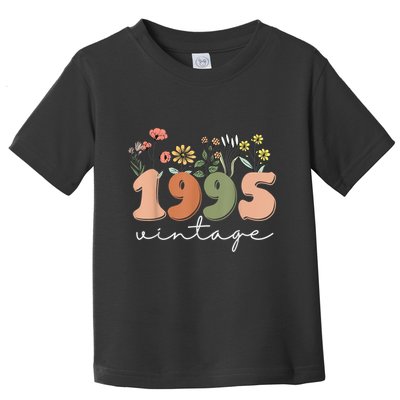 30 Years Old Vintage 1995 30th Birthday Wildflower Toddler T-Shirt