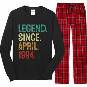 30 Years Old Legend Since April 1994 30th Birthday Long Sleeve Pajama Set