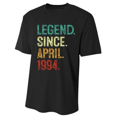 30 Years Old Legend Since April 1994 30th Birthday Performance Sprint T-Shirt