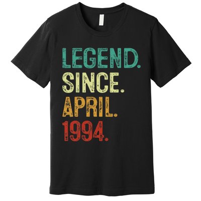 30 Years Old Legend Since April 1994 30th Birthday Premium T-Shirt