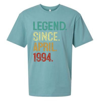 30 Years Old Legend Since April 1994 30th Birthday Sueded Cloud Jersey T-Shirt