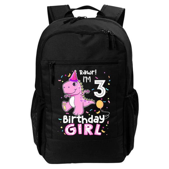 3 Year Old Dinosaur Birthday 3rd T Rex Dino Three Saurus Daily Commute Backpack