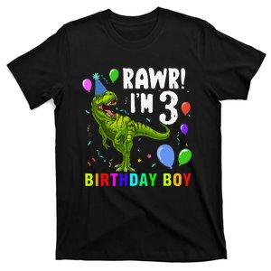 3 Year Old 3rd Birthday T Rex Dinosaur T-Shirt