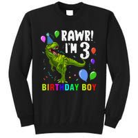 3 Year Old 3rd Birthday T Rex Dinosaur Tall Sweatshirt