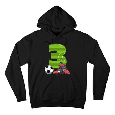 3 Year Old Gifts Dabbing Soccer Player 3rd Birthday Hoodie