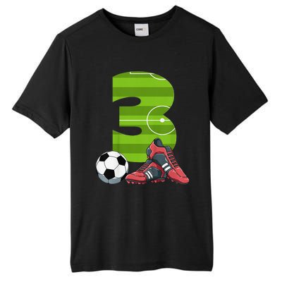 3 Year Old Gifts Dabbing Soccer Player 3rd Birthday Tall Fusion ChromaSoft Performance T-Shirt