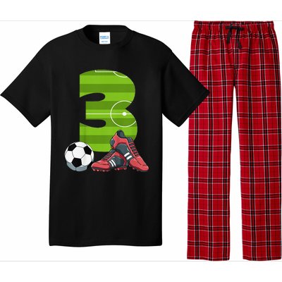 3 Year Old Gifts Dabbing Soccer Player 3rd Birthday Pajama Set