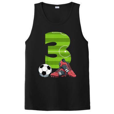 3 Year Old Gifts Dabbing Soccer Player 3rd Birthday PosiCharge Competitor Tank