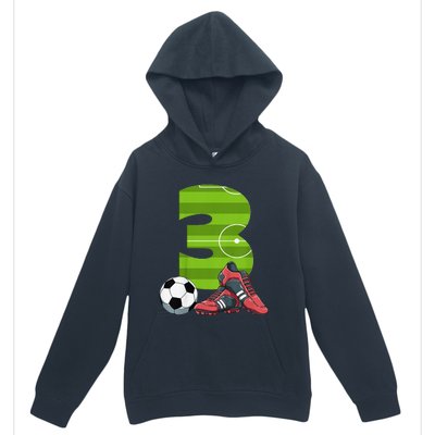 3 Year Old Gifts Dabbing Soccer Player 3rd Birthday Urban Pullover Hoodie