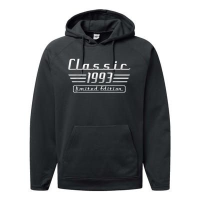 30 Year Old Vintage 1993 Classic Car 30th Birthday Gifts Performance Fleece Hoodie