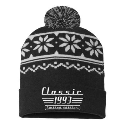 30 Year Old Vintage 1993 Classic Car 30th Birthday Gifts USA-Made Snowflake Beanie