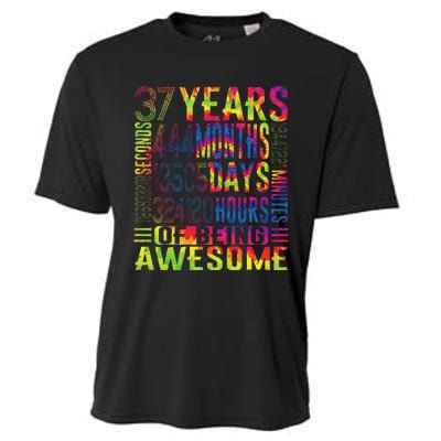 37 Years Old 37th Birthday Funny Vintage Retro 444 Months Cooling Performance Crew T-Shirt