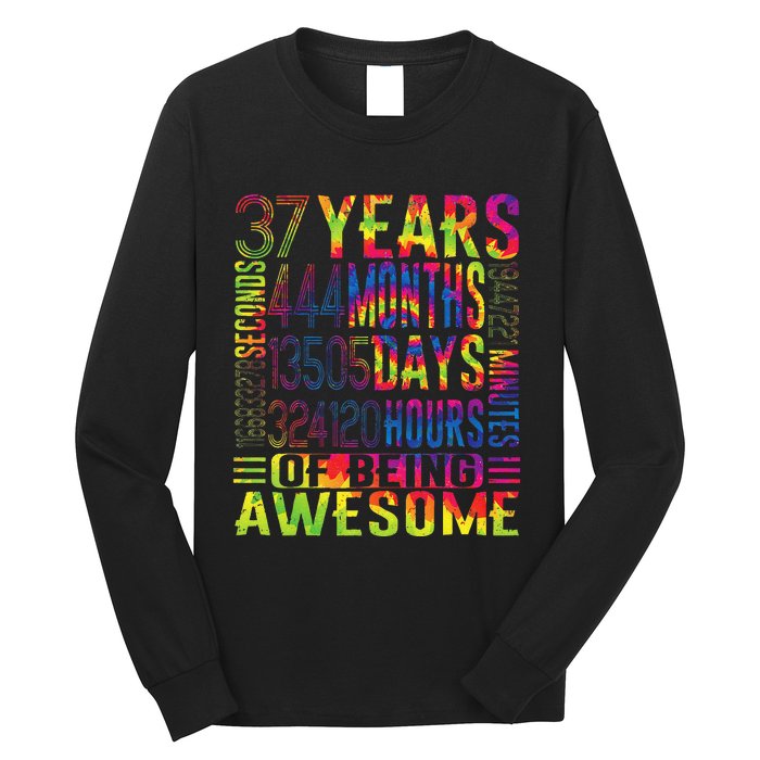 37 Years Old 37th Birthday Funny Vintage Retro 444 Months Long Sleeve Shirt