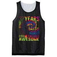 37 Years Old 37th Birthday Funny Vintage Retro 444 Months Mesh Reversible Basketball Jersey Tank