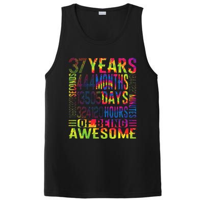 37 Years Old 37th Birthday Funny Vintage Retro 444 Months PosiCharge Competitor Tank