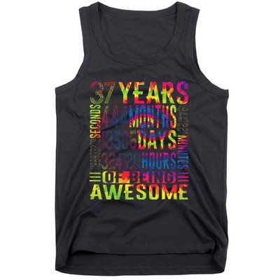 37 Years Old 37th Birthday Funny Vintage Retro 444 Months Tank Top