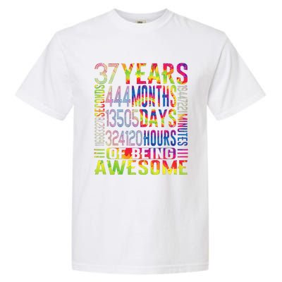 37 Years Old 37th Birthday Funny Vintage Retro 444 Months Garment-Dyed Heavyweight T-Shirt