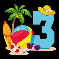 3 Year Old Beach Ball Pool Party Birthday Summer Vacation Impact Tech Backpack
