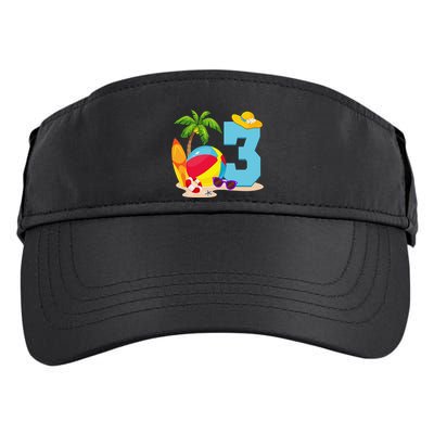 3 Year Old Beach Ball Pool Party Birthday Summer Vacation Adult Drive Performance Visor