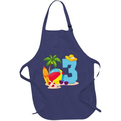 3 Year Old Beach Ball Pool Party Birthday Summer Vacation Apron