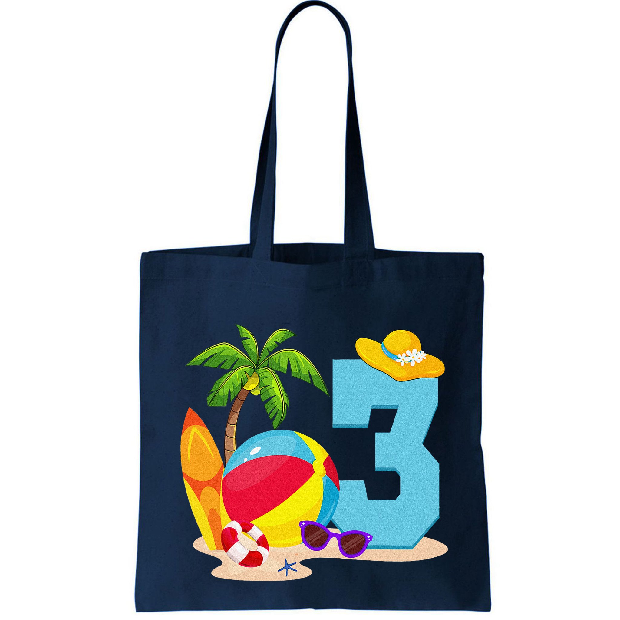 3 Year Old Beach Ball Pool Party Birthday Summer Vacation Bag