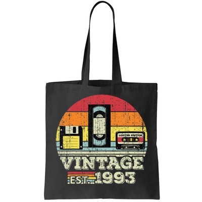 30 Year Old Vintage 1993 30th Birthday Gifts For Women Tote Bag