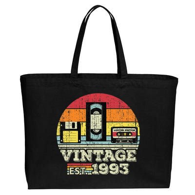 30 Year Old Vintage 1993 30th Birthday Gifts For Women Cotton Canvas Jumbo Tote