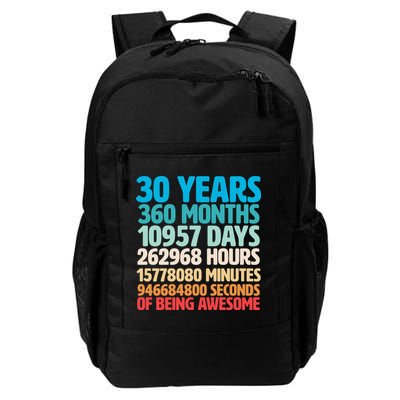 30 Years Of Being Awesome 30th Birthday Time Breakdown Backpack