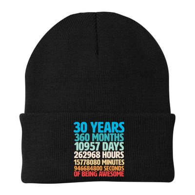 30 Years Of Being Awesome 30th Birthday Time Breakdown Beanie