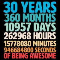 30 Years Of Being Awesome 30th Birthday Time Breakdown Magnet