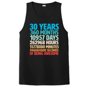 30 Years Of Being Awesome 30th Birthday Time Breakdown PosiCharge Competitor Tank