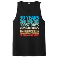 30 Years Of Being Awesome 30th Birthday Time Breakdown PosiCharge Competitor Tank