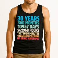 30 Years Of Being Awesome 30th Birthday Time Breakdown Tank Top
