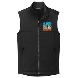 30 Years Of Being Awesome 30th Birthday Time Breakdown Collective Smooth Fleece Vest